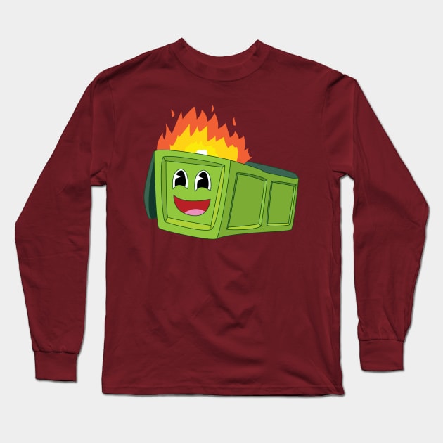 Burn Bright Dumpster Fire Long Sleeve T-Shirt by smashythebear